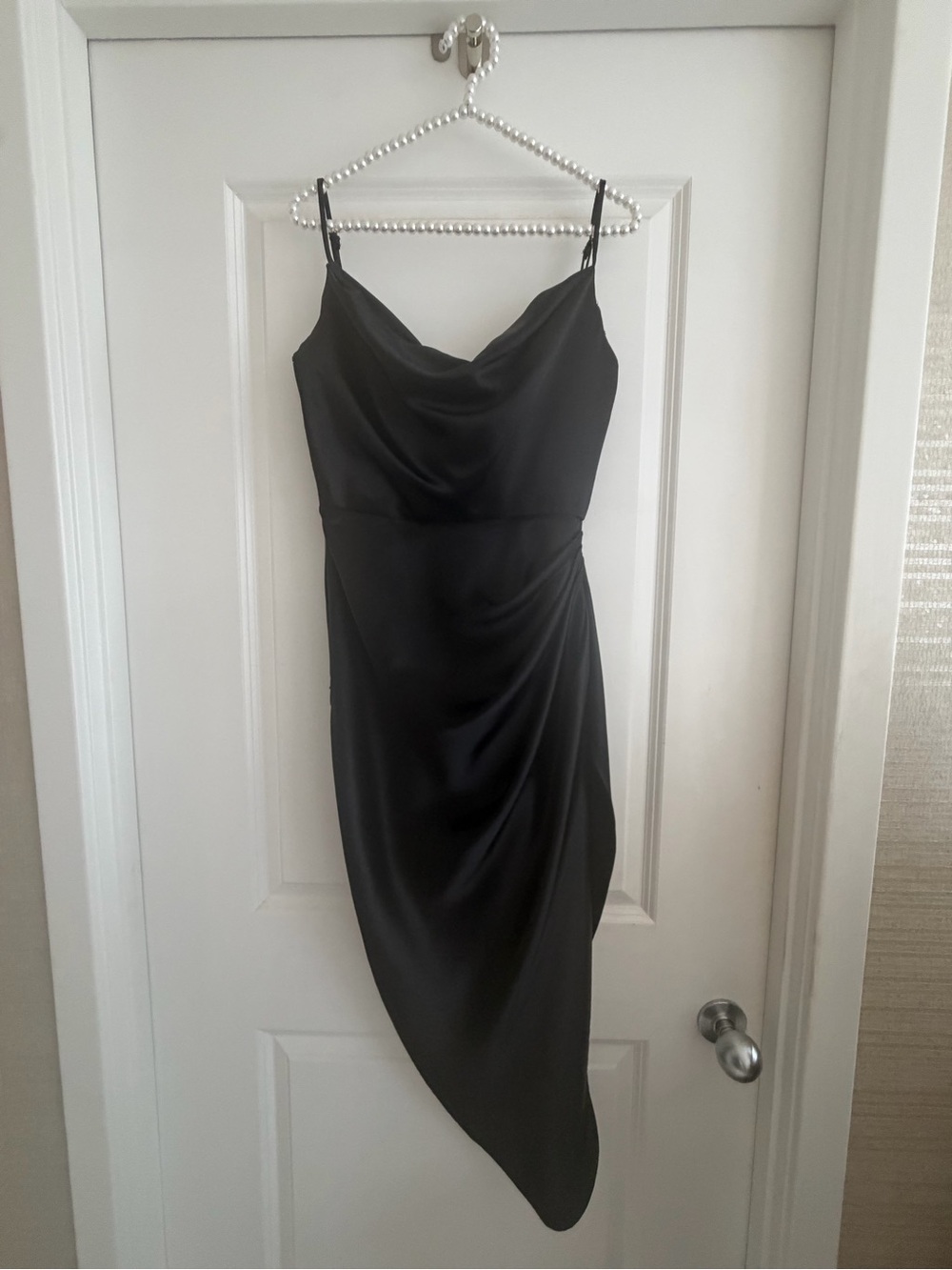 House of CB Reva Black Satin Corset Midi Dress – Size S - Picture 11 of 17